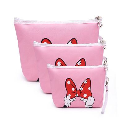 The latest style printing three-piece cosmetic bag, there are a large number of stock products, complete in color