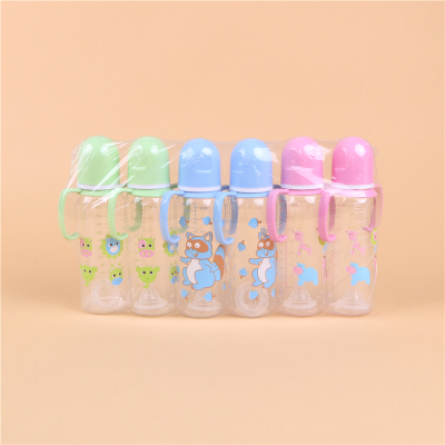 Factory Direct Sales Cute Fashion Cartoon Animal Pattern Baby Bottle with Double Armrest Design