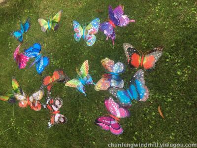 Simulation three-dimensional butterfly gardening plug-in outdoor decoration process scene shooting props