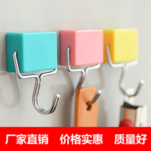 nail-free magic suction traceless ferromagnetic suction cup hook kitchen refrigerator microwave oven strong magnet sticky hook wholesale