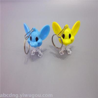 Small gifts glow new big ear mouse key chain lamp manufacturer direct sale