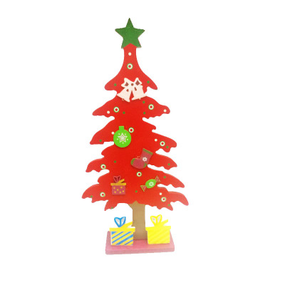 Creative, DIY, thick-made wooden plywood package Christmas tree desktop window wooden decoration gift