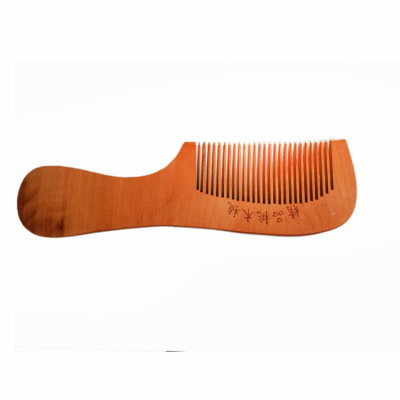 Wooden comb fine peach comb long handle arc rectangle manufacturers direct