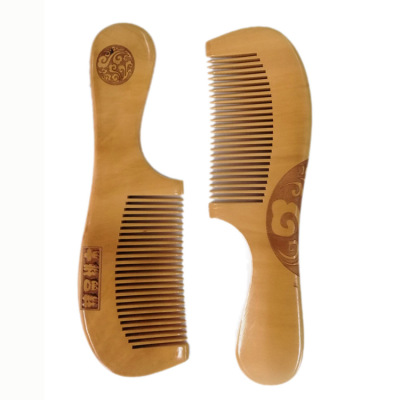 Wooden comb fine peach comb long handle arc rectangle manufacturers direct