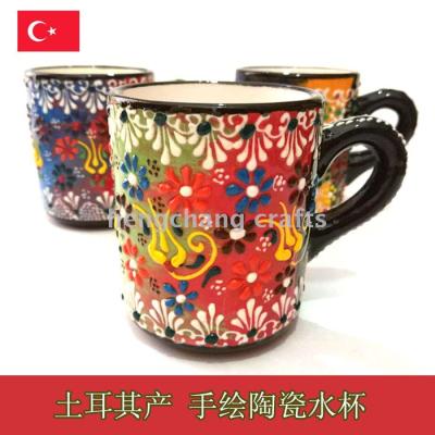 Hand-Painted Ceramic Water Cup Teacup Imported from Turkey