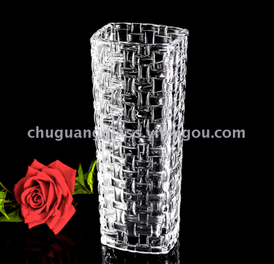 Chuguang Glass Crystal Vase Transparent Vase Flower Arrangement Hydroponic Home Decoration