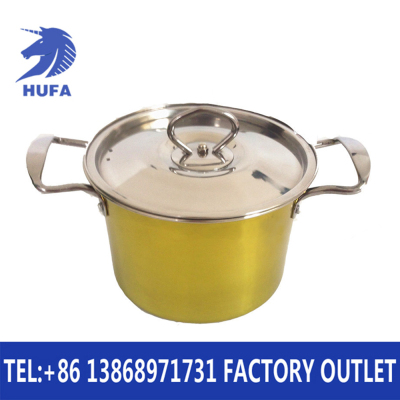 Stainless Steel Pot Pot Set Color Stainless Steel Cookware Set Three-Piece All-Steel Stainless Steel Pot