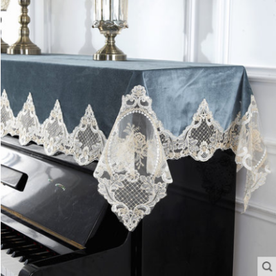 Yamaha piano half-cover Korean lace piano set European piano cover luxury princess style simple dustproof new style
