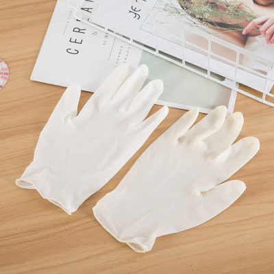Latex gloves disposable beauty gloves with powder Latex gloves clean gloves manufacturers direct Latex