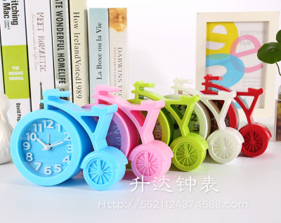 Creative Cartoon Candy Color Bicycle Shape Student Gift Little Alarm Clock Fashion Children Household Decoration Clock