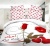Bedding set four-piece rose lip series printed in Arabic