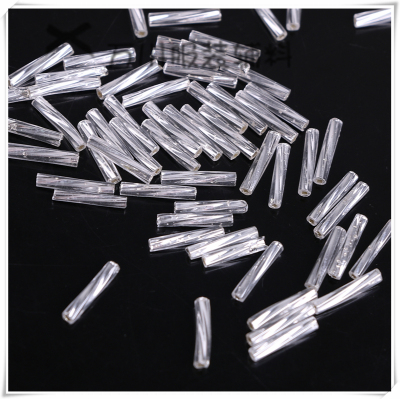 Wholesale silver tube pearl tube pouring silver rice ball DIY materials clothing accessories