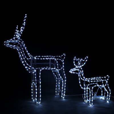 Christmas decoration Christmas decoration LED light deer light tube deer white light deer pull cart