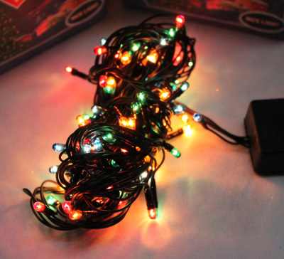 Christmas tree decoration light Christmas wedding window decoration light 4 m 100 light colored rice light LED wholesale