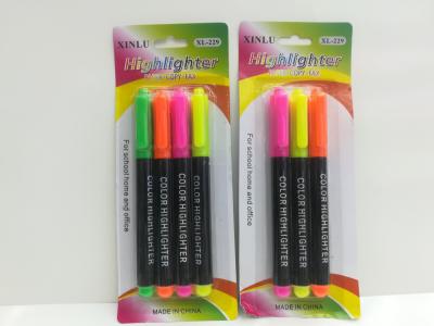 XL-229 fluorescent pen 3 pieces /4 pieces of cartridge packaging