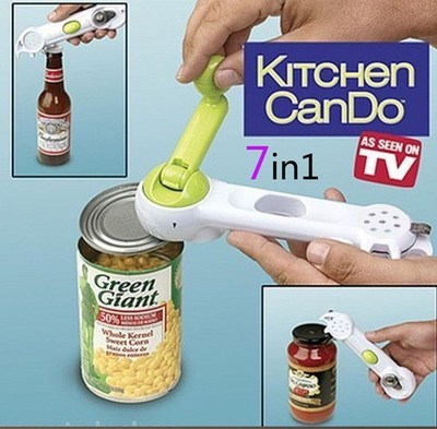 TV product 7 in 1 can opener creative can opener multi-functional bottle opener 7 closed 1 bottle opener