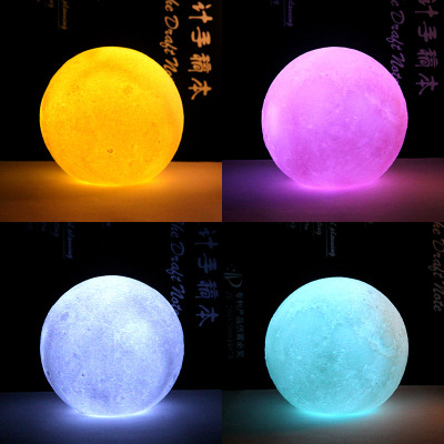 Moon Small Night Lamp LED Lights Creative Decorative Lights Bedside Lamp Nursing Bedroom Light Eye Protection Baby Toys Moon-Light Lamp