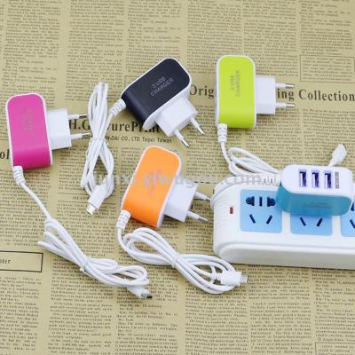 3U candy band charger luminous USB charging head android band travel smart charger