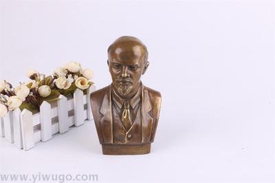 An antique brass western figure named Lenin