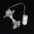 Five-pointed star shaped button battery copper wire lamp holiday party decorative lamp string