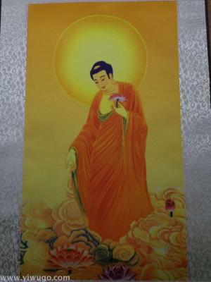 Decorative Crafts Daily Necessities Daily Silk a Buddhist Painting Anituo Buddha