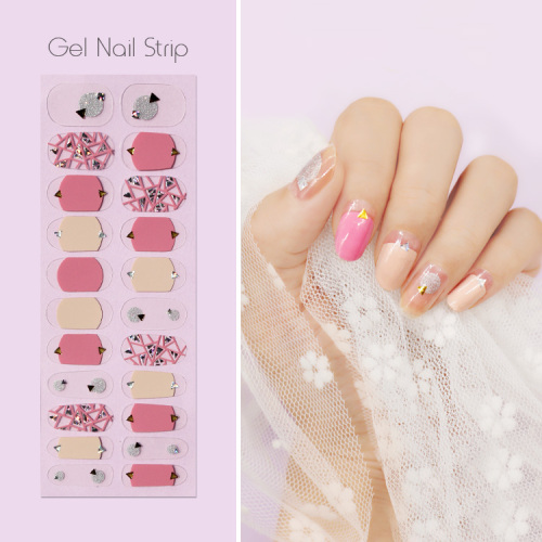 factory direct sales south korea imported bottom film transparent pink super breathable nail sticker clothing stick strong adhesive ultra-thin nail stickers
