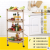 Multi-functional kitchen shelves plastic multi-layer tripod with pulley housing rack