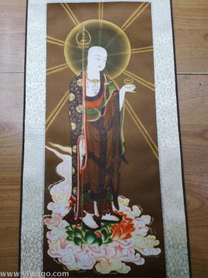 Decorative Crafts Daily Necessities Daily Silk a Buddhist Painting King of Tibet