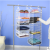 Plastic folding racks portable clothing collation racks kitchen multilayer shelves