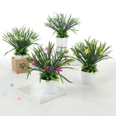 Artificial flowers plastic flowers simulation flowers for home decoration grass photo prop water grass calla flowers
