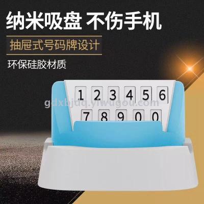 Digital temporary parking carousel number plate parking card phone number plate multi-function mobile phone stand