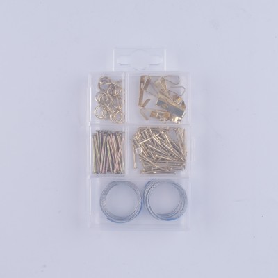 Picture frame hook assembly set hook iron wire nail assembly set pp box