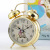 Factory Wholesale Retro 4-Inch Bronze Bronze Gold Creative Student Children Bell Alarm Clock Fashion Home