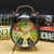 Retro Black Painted Ring Metal 4-Inch Alarm Clock with Light Bell Student Bedside Children Household Department Store Decoration