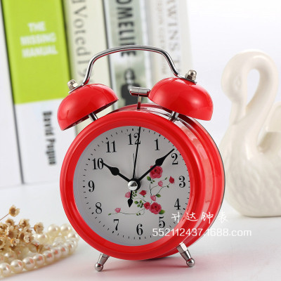 Factory Supply Retro 3-Inch Color Bell Alarm Clock Creative Gift Student Lazy Children Fashion Home Clock