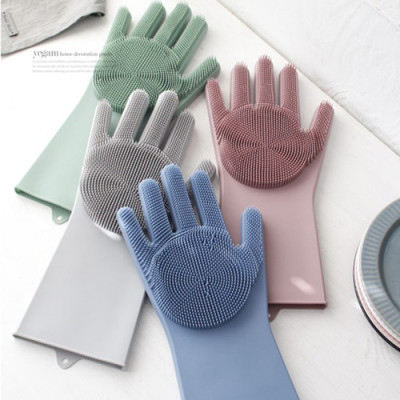 Magic Washing Glove Silicone Dishwashing Gloves Magic Saksak