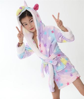 Tianma children lamb flannel pajama bathrobe thickening home dress new