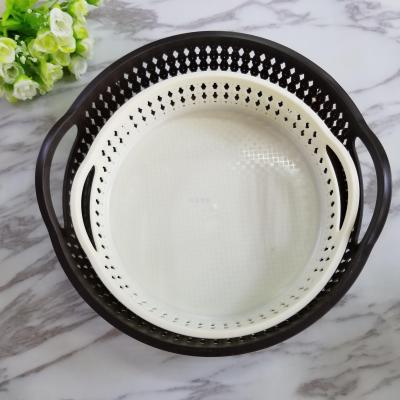 New plastic basket black and white basket circular hexagon square plastic basket