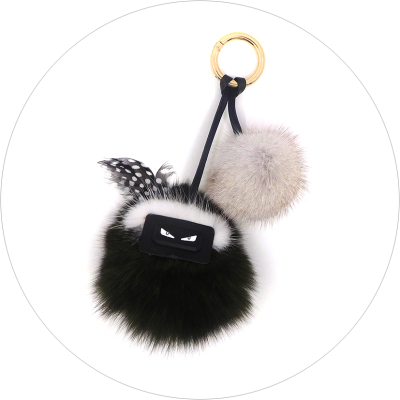 Xuanhu fox fur seal face pack hang key chain female pendant plush jewelry