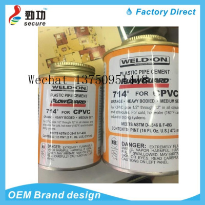 WELD ON 714 CPVC pipe glue transparent and dry drainage pipe glue repair glue