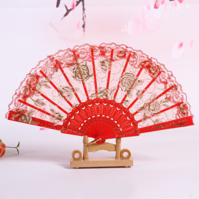 Rose Lace lace fan gift decorative wedding accessories