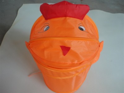 Our Factory Specializes in Producing Polyester Mesh Cartoon Animal Storage Bucket Storage Bag Laundry Basket