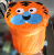 Factory Direct Sales Polyester Cloth Kitten Storage Bucket Organizer Dirty Clothes Bag round Cartoon Laundry Basket