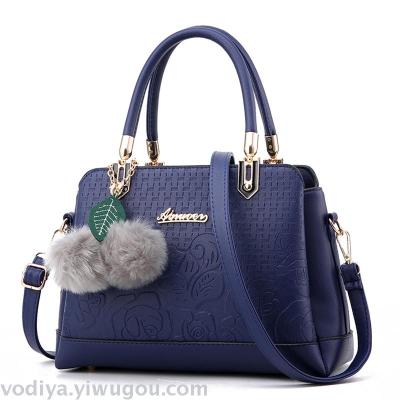 Fashionable female bag leisure take a hand messenger bag for hair lint to hang a bag