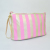 New fashion stripe Pu cosmetic bag storage bag factory direct sale