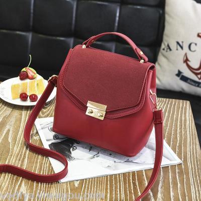 Autumn winter female bag fashionable joker bag grinding sand single shoulder lock catch slant body bag