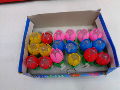 Yiwu children's plastic gifts lotus lotus small night light alarm direct manufacturers