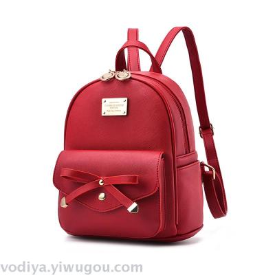 Korean fashion backpack leisure sports backpack bow students backpack