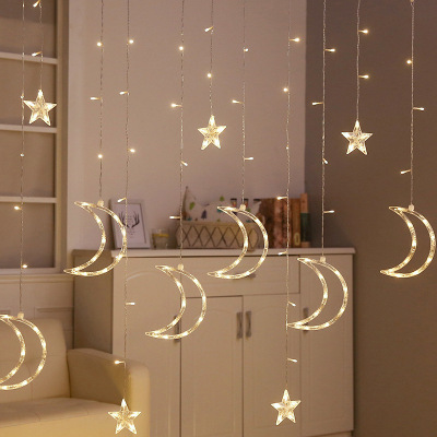 Star towns string towns girls heart background wall web celebrity room decorated Star towns curtain decorative towns