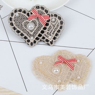 Limited time promotion Korean lace small band with love bangs paste magic paste hair paste lovely lace bangs paste